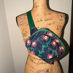 Rowing Blazers Navy Floral Crossbody Belt Bag